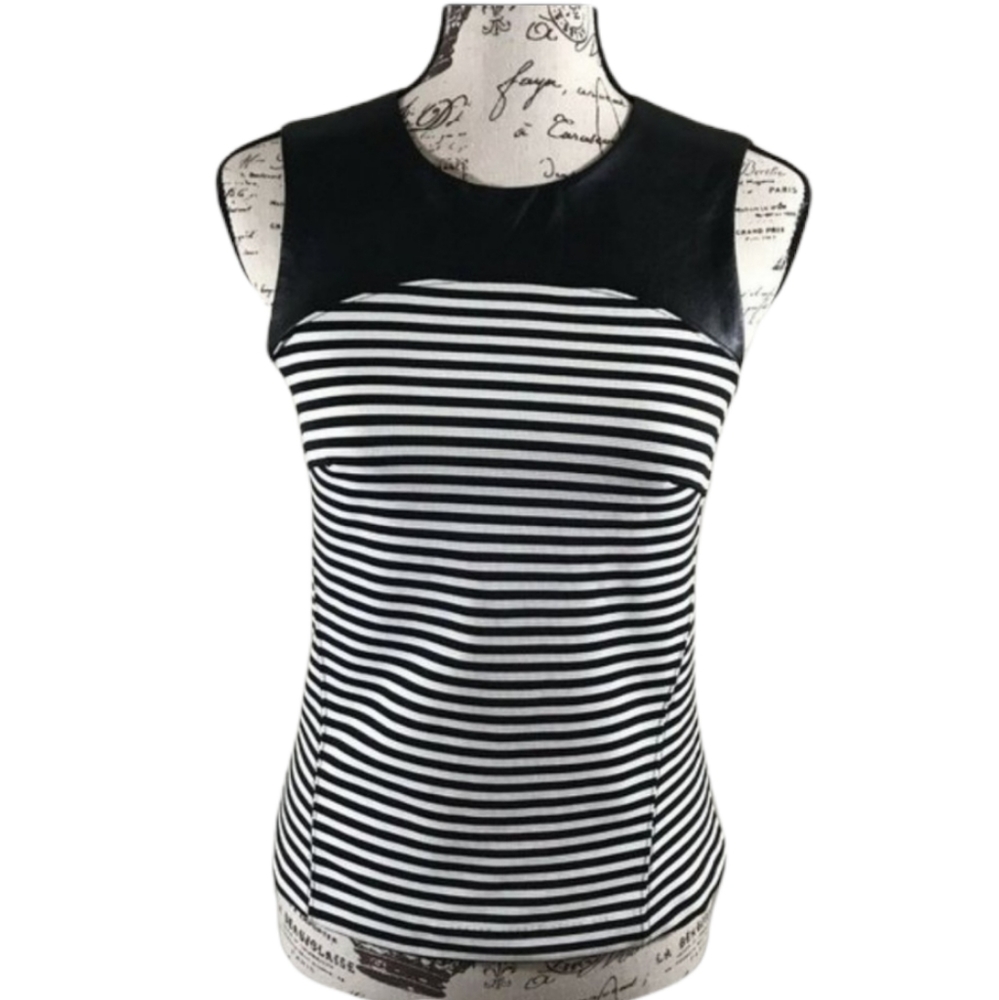 Banana Republic Black & White Career Shell